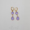 Boucles d'oreilles Strass - Mauve