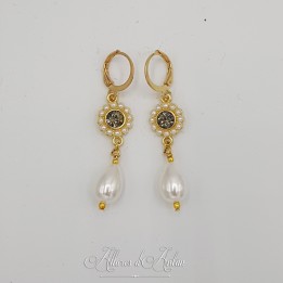 Boucles d'oreilles Noeud - Citrine