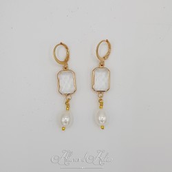 Boucles d'oreilles Noeud - Citrine