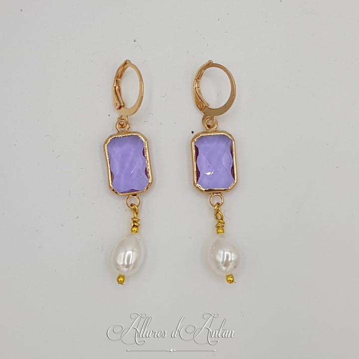 Boucles d'oreilles Noeud - Citrine