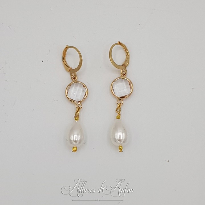Boucles d'oreilles Noeud - Citrine