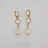 Boucles d'oreilles  Strass- Blanc