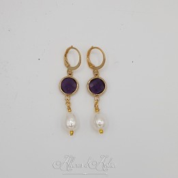 Boucles d'oreilles Noeud - Citrine