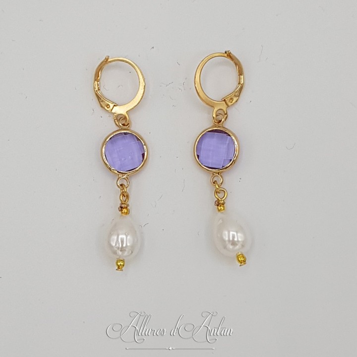 Boucles d'oreilles Noeud - Citrine