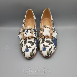 TRIANON - INDIENNE - (1750-1790) - Blanc Bleu