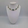 Collier- Chaine et Strass - VERT