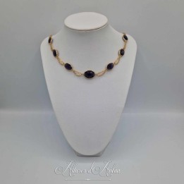Collier- Chaine et Strass - VIOLET