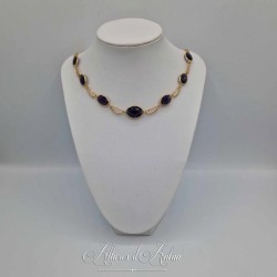 Collier- Chaine et Strass - VIOLET