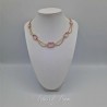 Collier- Chaine et Strass - ROSE