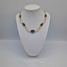 Collier- Chaine et Strass - VERT