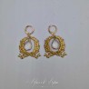 Boucles d'oreilles XVIIIe Noeud - Strass BLANC