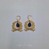 Boucles d'oreilles XVIIIe Noeud - Strass VIOLET