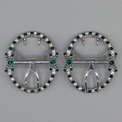 BOUCLES DE CHAUSSURES - CHARLOTTE - Vert Blanc