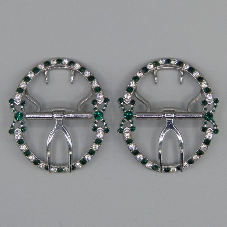 BOUCLES DE CHAUSSURES - CHARLOTTE - Vert Blanc