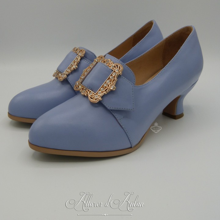 TRIANON - Chaussures (1700-1760) Bleu Pale