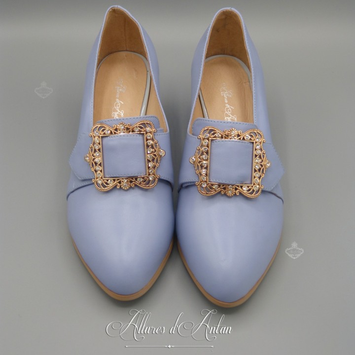 TRIANON - Chaussures (1700-1760) Bleu Pale