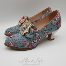 TRIANON - INDIENNE - Chaussures (1750-1790) Bleu