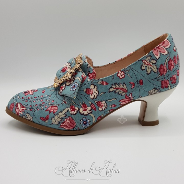 TRIANON - INDIENNE - Chaussures (1750-1790) Bleu