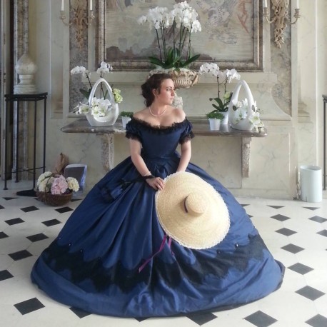 Robe à crinoline XIXème (1865) 