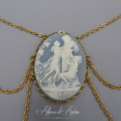 Collier Empire Camées - Bleu