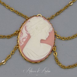 Collier Empire Camées - Corail