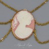 Collier Empire Camées - Corail