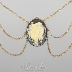Collier Empire Camées - Noir