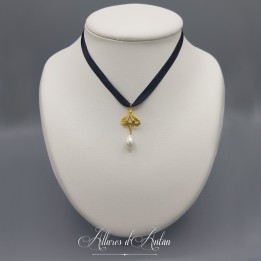 Collier 5 Camées - Bleu