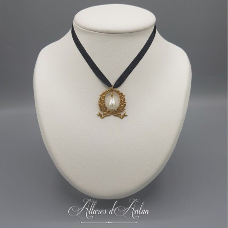 Collier 5 Camées - Bleu