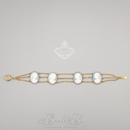 Bracelet  Camées - Bleu/Blanc