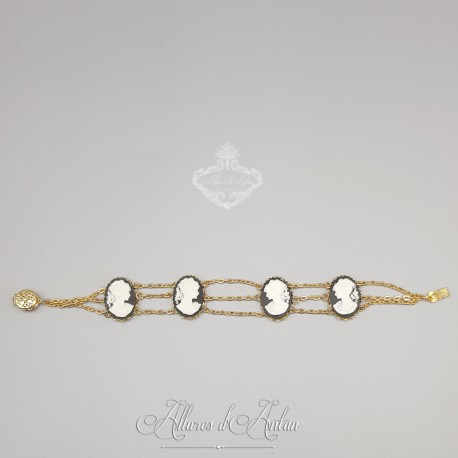Bracelet  Camées - Noir/Blanc