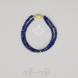 Bracelet 2 rangs lapis Lazuli
