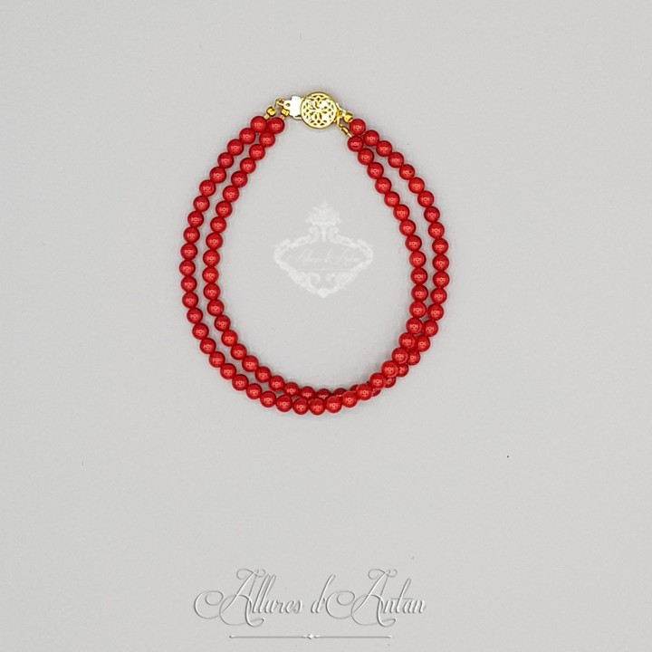 Bracelet 2 rangs lapis Lazuli
