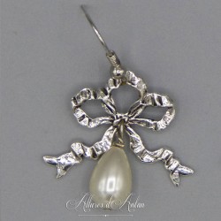 Boucles d'oreilles XVIIIe Noeud - Argenté