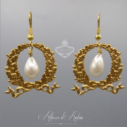 Boucles d'oreilles XVIIIe Noeud - Doré