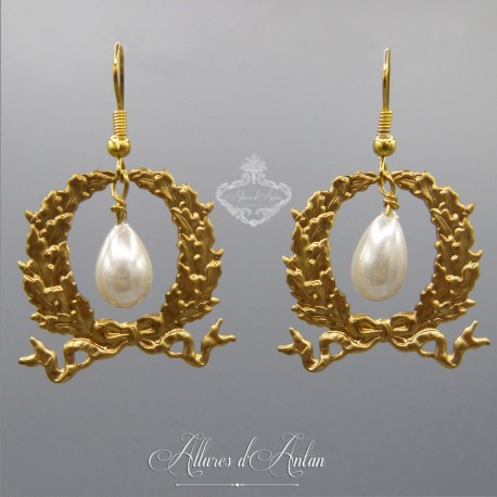 Boucles d'oreilles XVIIIe Noeud - Doré