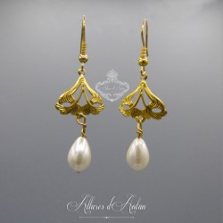 Boucles d'oreilles 1 perle goutte