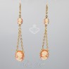 Boucles d'oreilles camées Corail