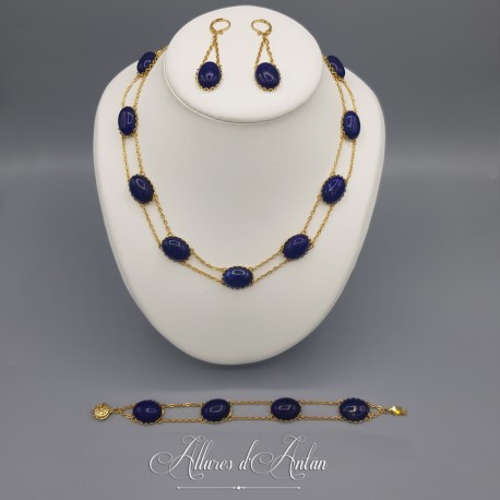 Parure Lapis Lazuli- Bleu nuit