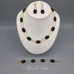 Parure Agate Noire