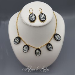 Parure Camée Noir
