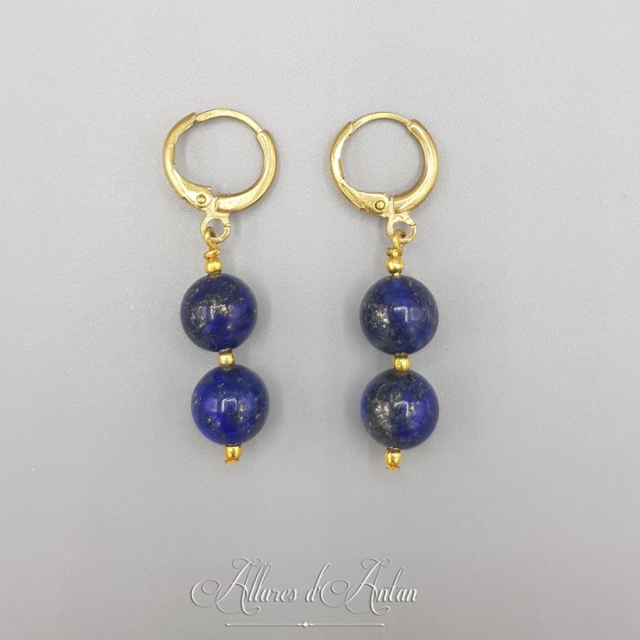 Collier 5 Camées - Bleu