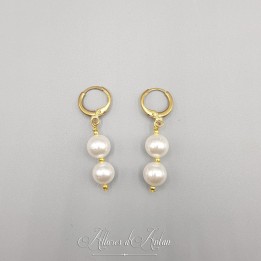 Boucles d'oreilles Perle - Doré