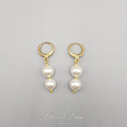 Boucles d'oreilles Perle - Doré