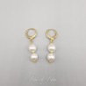 Boucles d'oreilles Perle - Doré