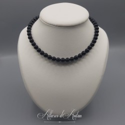 Collier  Agate Noire