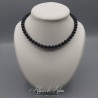 Collier  Agate Noire