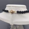 Collier  Agate Noire